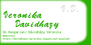 veronika davidhazy business card